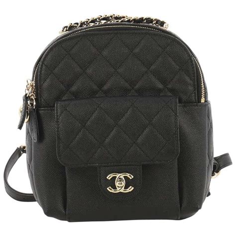 cc day backpack chanel|Chanel leather backpack.